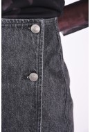 Skirt Selected Slfclair Mw Black Short Wrap Black Denim